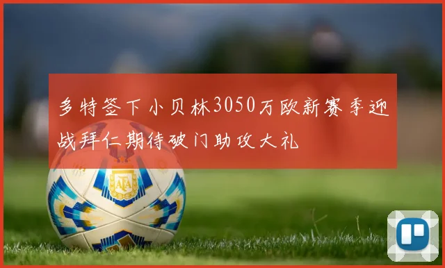 多特签下小贝林3050万欧新赛季迎战拜仁期待破门助攻大礼